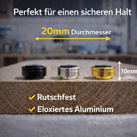 Aluminium Füsse für Schneidebrett (4er Set, rutschfest)