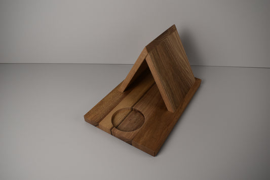 Buchhalter mit Tassenhalter aus Holz