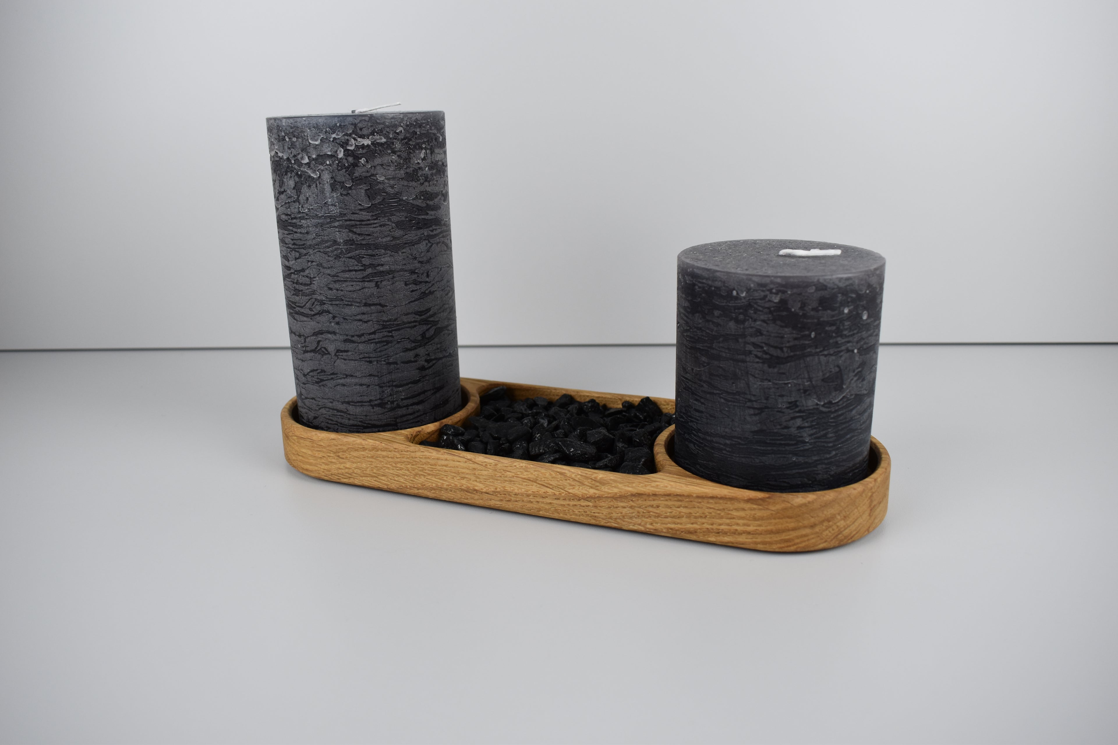 kerzentablett zum dekorieren aus massivholz