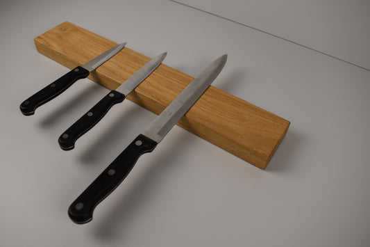 Magnetische Messerleiste aus Holz