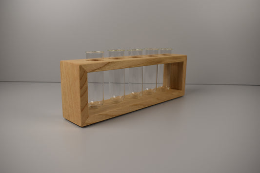 Reagenzglashalter aus Holz
