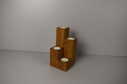 Teelichtblock aus Holz