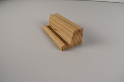 visitenkarten aufsteller holz