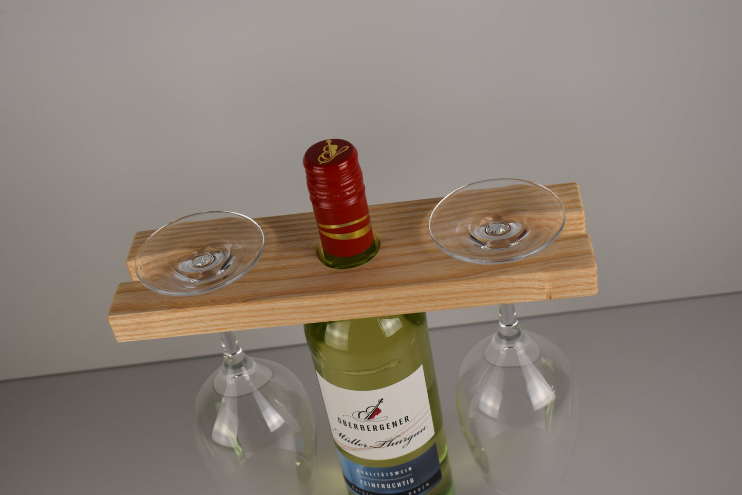 weinglashalterung holz