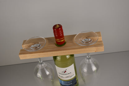 weinglashalterung holz